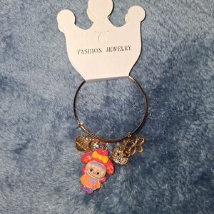 Fashion Jewelry Kids Gold Tone Charm Bracelet